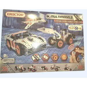 Erector Multimodels Motorized Remote Control Set 440+ Pieces Build 25 Models 8+